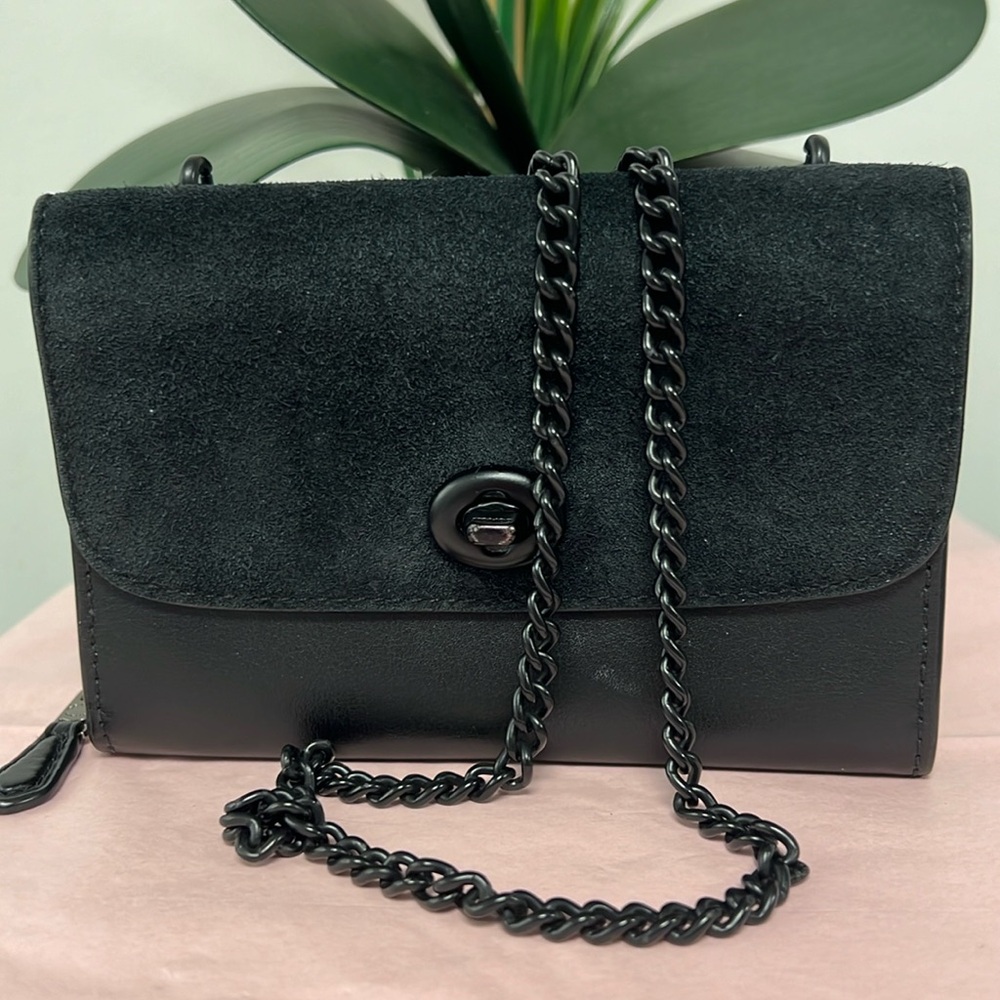 GUC!  Coach suede and leather crossbody bag